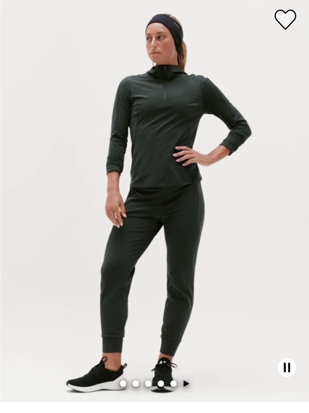 Athleta Black Long-Sleeve Pullover Hoodie